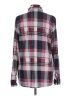 G Collection 100% Polyester Plaid Burgundy Long Sleeve Blouse Size L - photo 2
