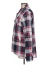 G Collection 100% Polyester Plaid Burgundy Long Sleeve Blouse Size L - photo 5