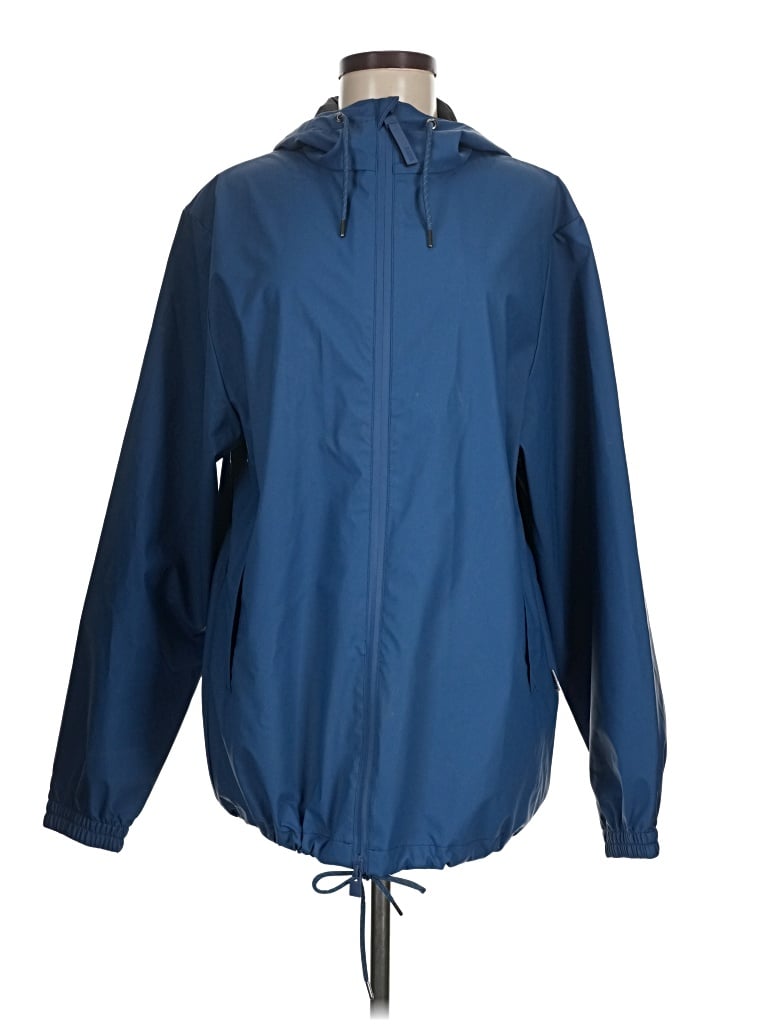 Pre-owned Rains Windbreaker Jacket In Blue