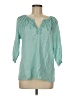 Talbots 100% Cotton Teal 3/4 Sleeve Blouse Size M - photo 1