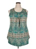 Halife Teal Sleeveless Blouse Size XL - photo 1