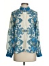 VICI 100% Polyester Paisley Blue Long Sleeve Blouse Size XS - photo 1