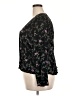 Zoe Black Blue Long Sleeve Blouse Size XXL (estimated) - photo 5