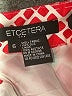 Etcetera 100% Silk Graphic Red Pink Silk Skirt Size 6 - photo 4