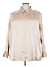 Torrid Metallic Ivory Long Sleeve Blouse Size 3X Plus (3) - photo 1