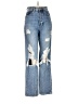 PacSun 100% Cotton Hearts Blue Jeans Size 24 waist - photo 1