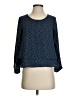 Zara Basic Polka Dots Blue Long Sleeve Blouse Size XS - photo 1