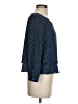 Zara Basic Polka Dots Blue Long Sleeve Blouse Size XS - photo 4
