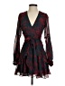 Unbranded 100% Polyester Paisley Burgundy Cocktail Dress Size S (estimated) - photo 1