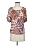 Lovestitch Brown Short Sleeve Blouse Size S - photo 1