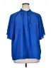H&M 100% Polyester Blue Short Sleeve Blouse Size XL - photo 1