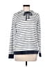 Staccato Stripes Silver Pullover Sweater Size M - photo 1