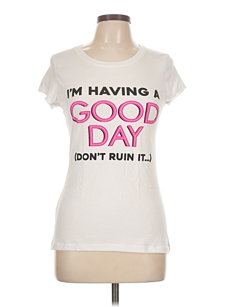 Pre-owned Wound Up Short Sleeve T-shirt In White