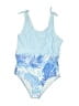 Unbranded Tropical Blue One Piece Swimsuit Size M (estimated, toddler) - photo 1