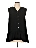 Vince Camuto 100% Polyester Black Sleeveless Blouse Size L - photo 1