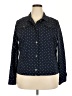 Croft & Barrow Polka Dots Blue Jacket Size XXL - photo 1
