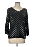 Talbots Polka Dots Black 3/4 Sleeve Blouse Size L - photo 1