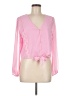 WAYF 100% Polyester Pink Long Sleeve Blouse Size M - photo 1