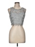 Sequin Hearts 100% Polyester Gray Sleeveless Top Size 9 - photo 1