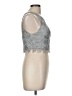 Sequin Hearts 100% Polyester Gray Sleeveless Top Size 9 - photo 4
