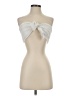 PrettyLittleThing 100% Polyester Ivory Silver Tank Top Size 4 - photo 1