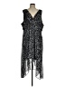 NY Collection 100% Polyester Stars Black Cocktail Dress Size M (estimated) - photo 1