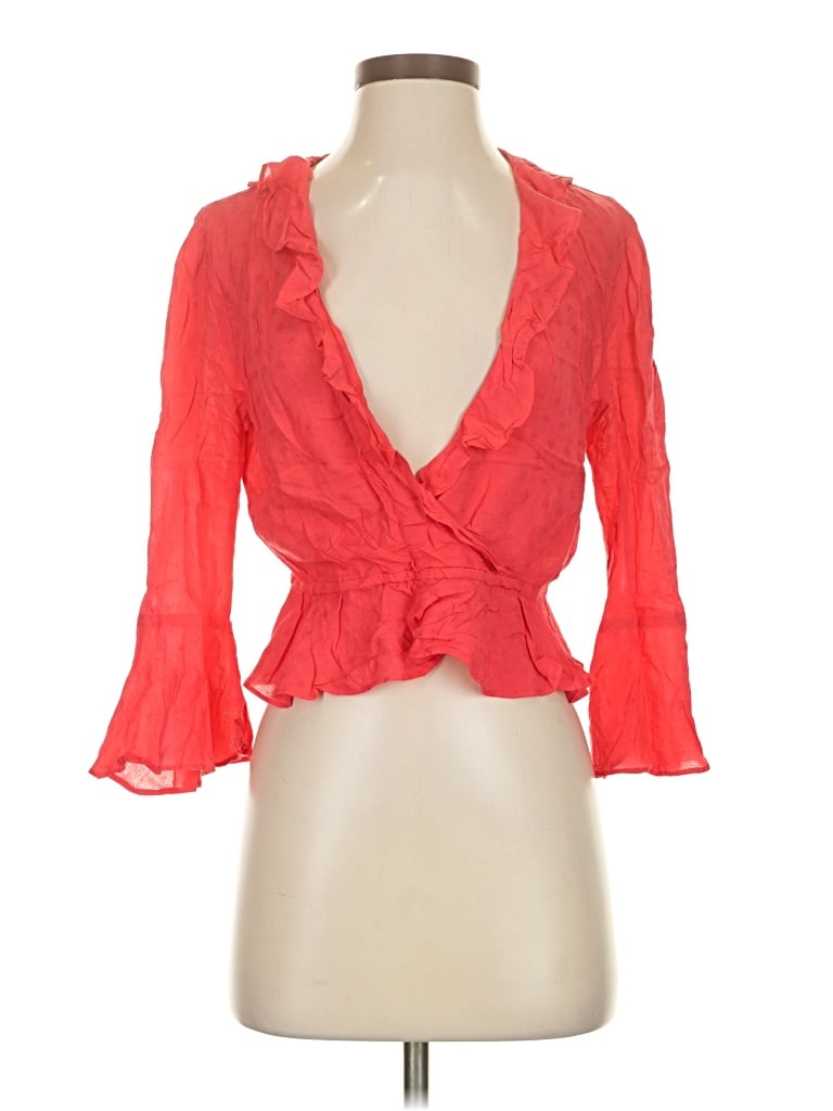 Blue Life 3/4 Sleeve Blouse In Red
