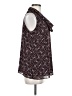 CAbi 100% Polyester Burgundy Sleeveless Blouse Size M - photo 4
