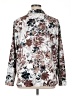D&Co. Floral Silver Long Sleeve Blouse Size XL - photo 2