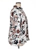 D&Co. Floral Silver Long Sleeve Blouse Size XL - photo 4