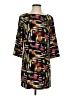 Tildon 100% Polyester Graphic Black Casual Dress Size S - photo 1