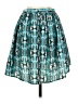 WAYF 100% Polyester Print Teal Casual Skirt Size S - photo 2