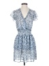 Slate & Willow 100% Polyester Animal Print Blue Casual Dress Size XS - photo 1