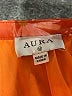 Aura 100% Polyester Orange Long Sleeve Blouse Size M - photo 7