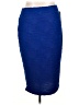 Double Click Solid Blue Formal Skirt Size 3X - photo 1