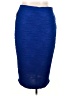 Double Click Solid Blue Formal Skirt Size 3X - photo 2