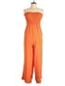 Discreet Solid Orange Jumpsuit Size L (estimated) - photo 1
