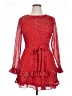 Mi ami 100% Polyester Stars Red Cocktail Dress Size XL - photo 1