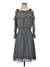 Libby Edelman 100% Polyester Houndstooth Gray Casual Dress Size S - photo 1