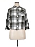 Terra & Sky Plaid Gray 3/4 Sleeve Button-Down Shirt Size 0X - photo 1