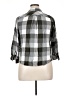 Terra & Sky Plaid Gray 3/4 Sleeve Button-Down Shirt Size 0X - photo 2