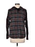 L.L.Bean 100% Cotton Plaid Gray Blue Fleece Size M (petite) - photo 1