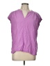 Splendid Purple Short Sleeve Blouse Size L - photo 1