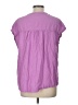 Splendid Purple Short Sleeve Blouse Size L - photo 2