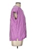 Splendid Purple Short Sleeve Blouse Size L - photo 4