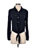 MICHAEL Michael Kors 100% Viscose Blue Long Sleeve Button-Down Shirt Size S - photo 1