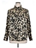 H&M 100% Polyester Animal Print Gold Long Sleeve Blouse Size XL - photo 1