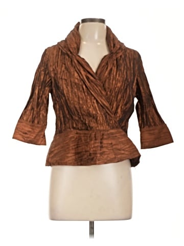 Essentials by Milano 3/4 Sleeve Blouse (view 1)
