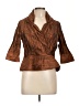 Essentials by Milano 100% Polyester Brown 3/4 Sleeve Blouse Size L - photo 1