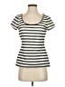 White House Black Market Silver White Short Sleeve Top Size S - photo 1